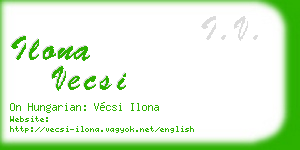 ilona vecsi business card
